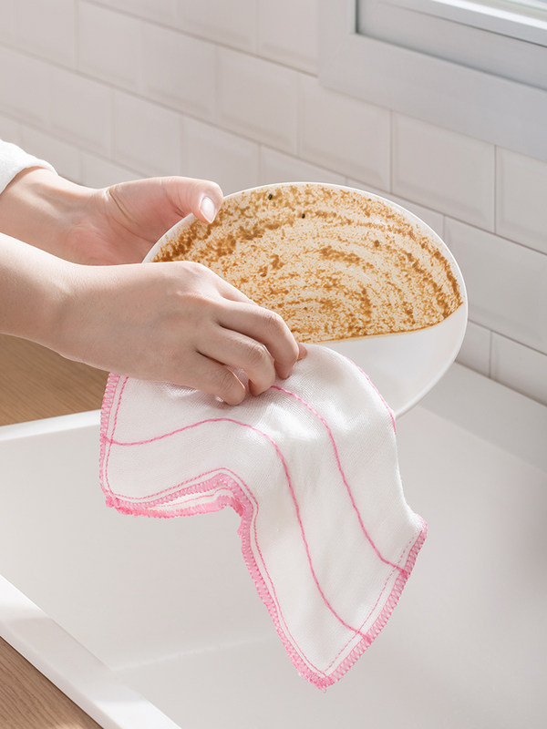 茶花加棉抹布百洁布洗碗布不沾油不掉毛清洁家务厨房刷碗擦桌布,6.9元