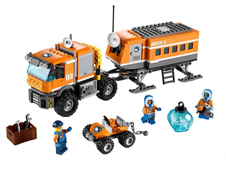 博乐乐高城市警察10440雪地警察北极前哨站男孩拼装积木玩具