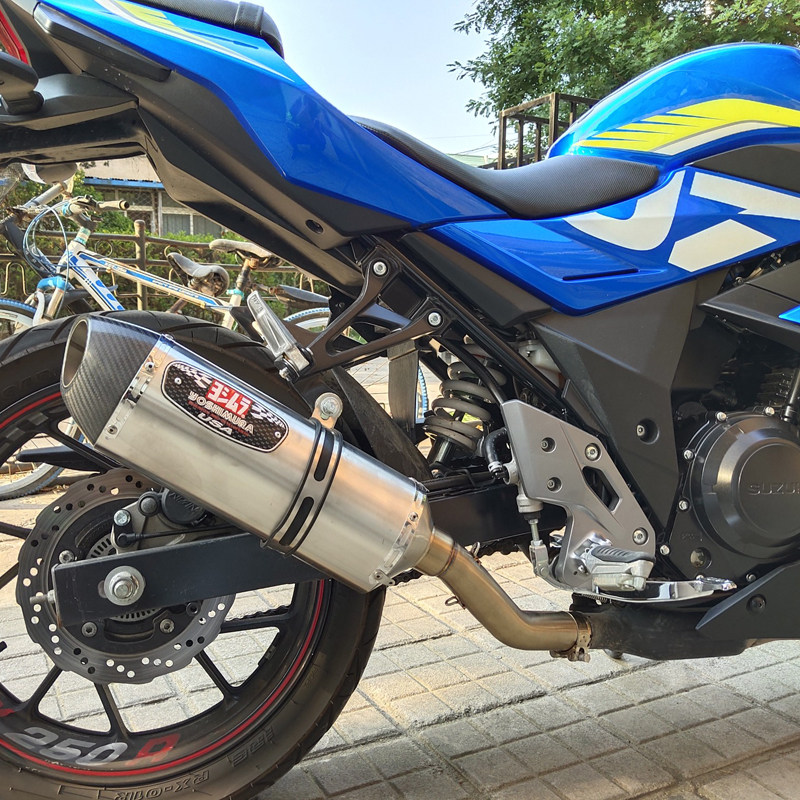适用于摩托车gsx250r改装排气管dl250中段gsx250尾段排气摩托车排气管