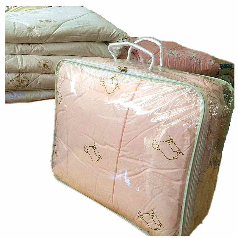 透明红色棉被包装袋手提特大号婚庆被子包装袋结婚被子喜被收纳袋