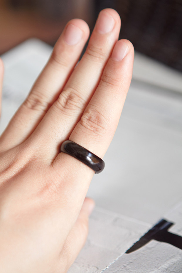 戒指男士木质情侣檀木吊坠手工木头戒指