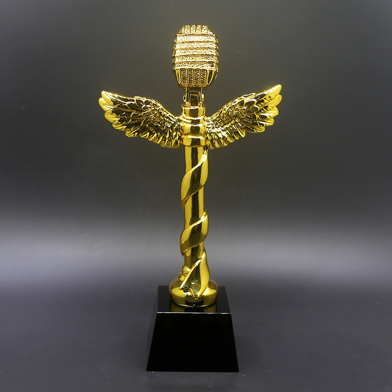 奖杯金话筒演讲tv麦克风音乐天使比赛唱歌水晶主持奖杯