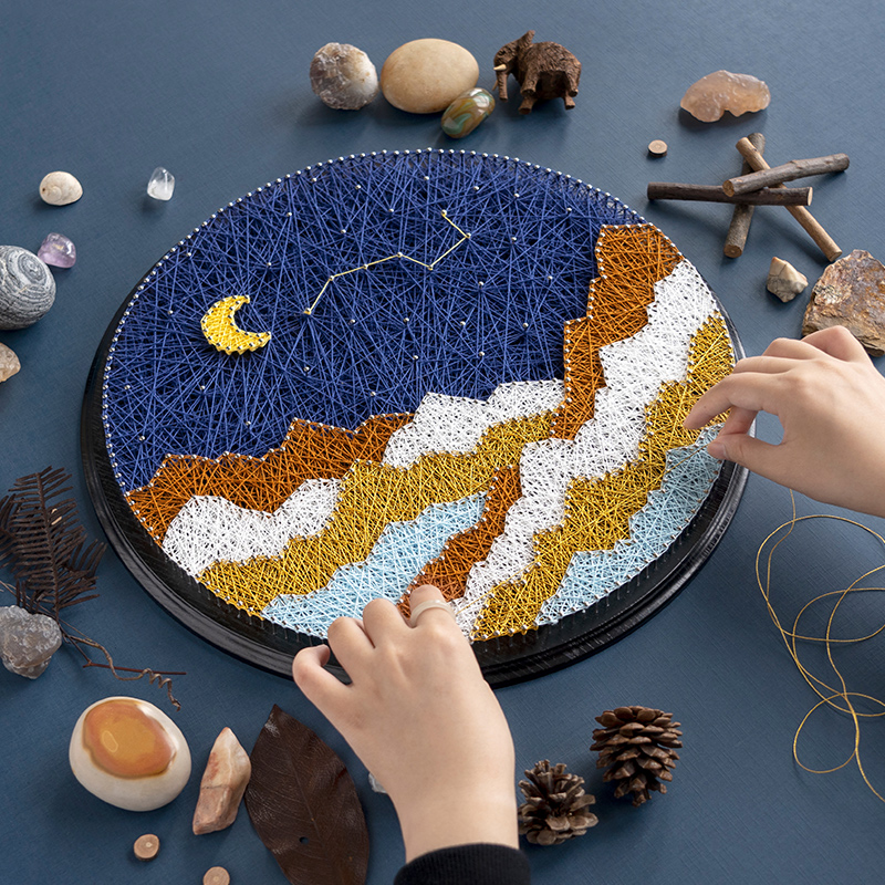 弦丝画钉子教师节朋友节日缠线绕线画减压包钉子材料diy