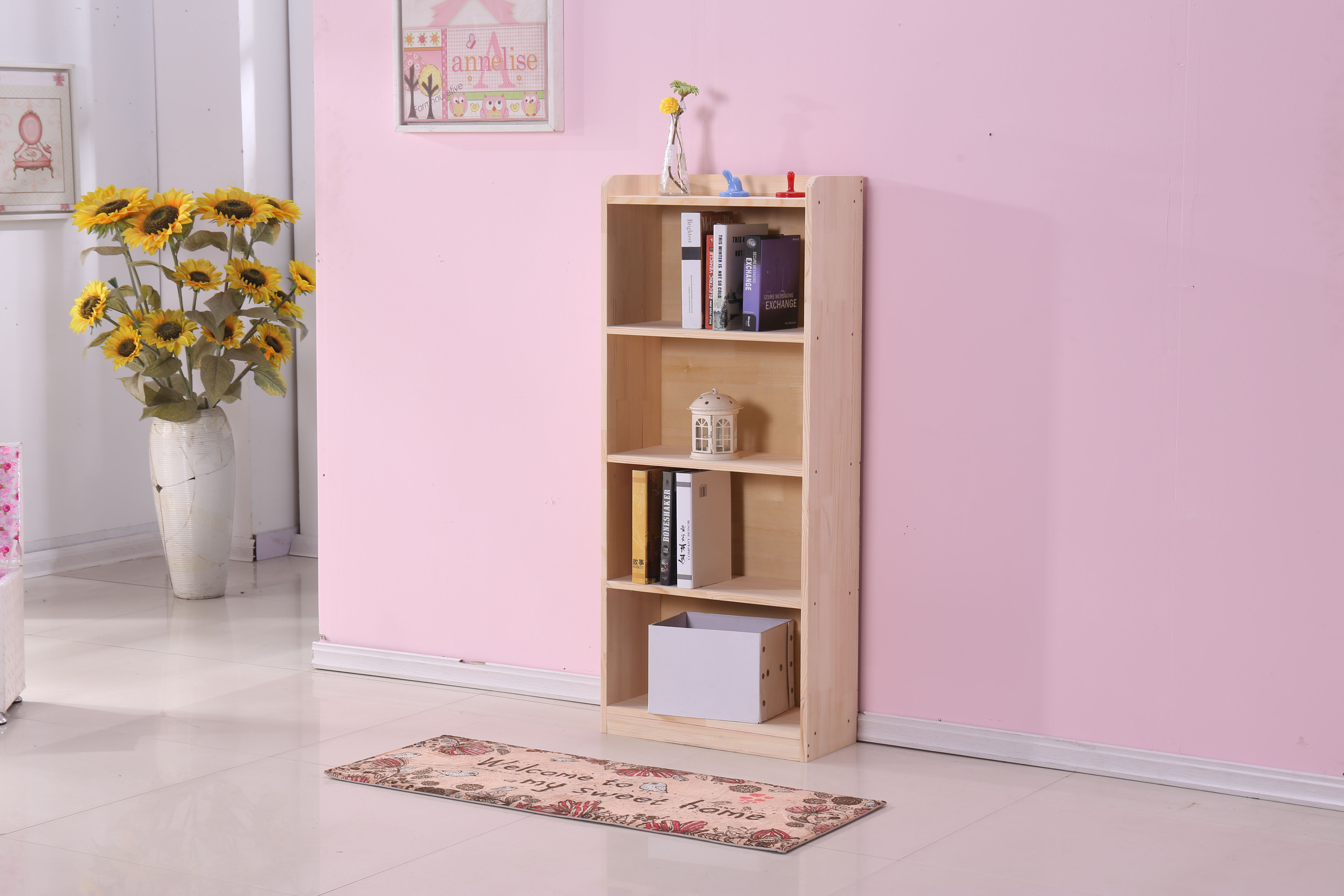 新款实木格子书柜简易易自由组合成人书橱置物架组合书柜