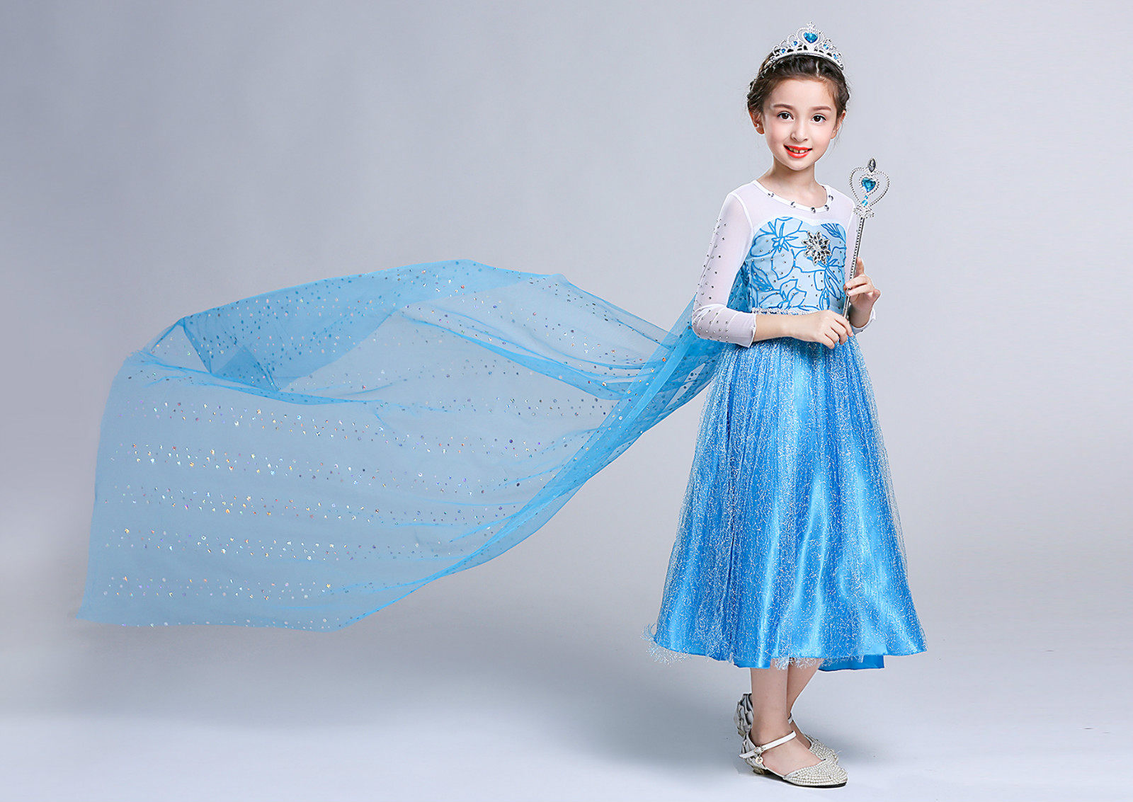 万圣节儿童服装女童白雪公主cosplay化妆舞会冰雪奇缘公主裙衣服