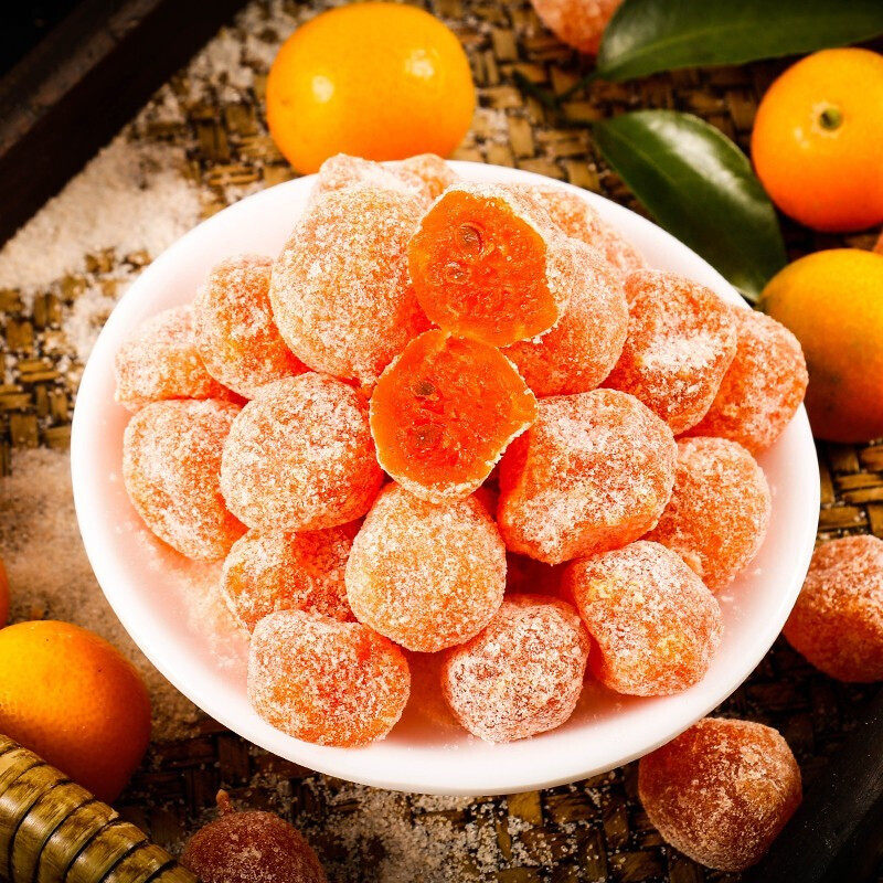 正宗新疆特级天山雪桔500g金桔干即食糖金橘金桔类制品