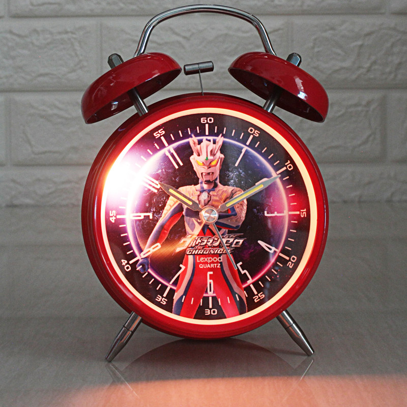 奥特曼赛罗捷德小闹钟表钟表学学生男生卡通儿童台钟