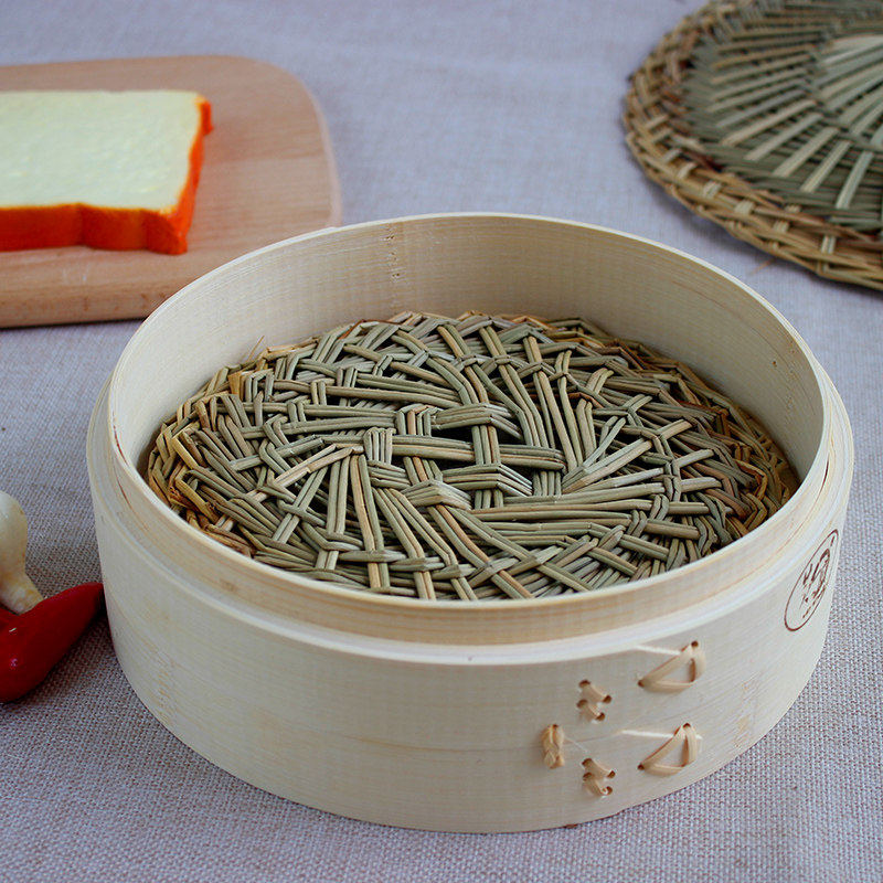 黄一府手工编织大小草垫子 竹木蒸笼家用小笼包子馒头蒸格垫布