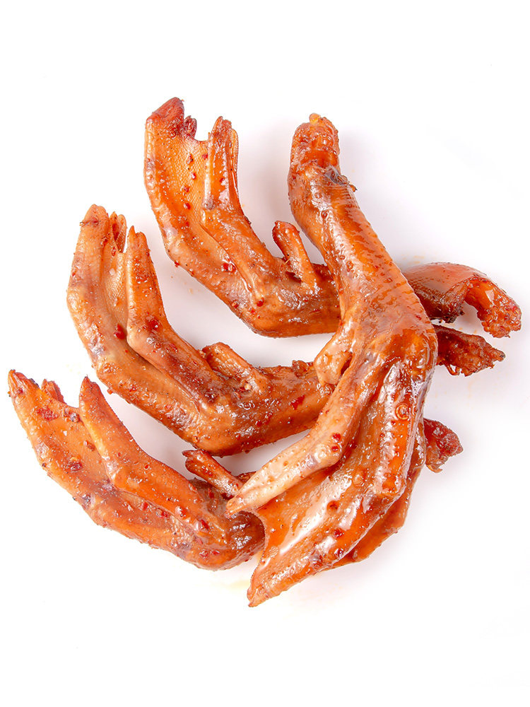 罗大胡子熏鸭爪包邮福建特产鸭掌鸭爪卤味小零食休闲香辣麻辣整箱