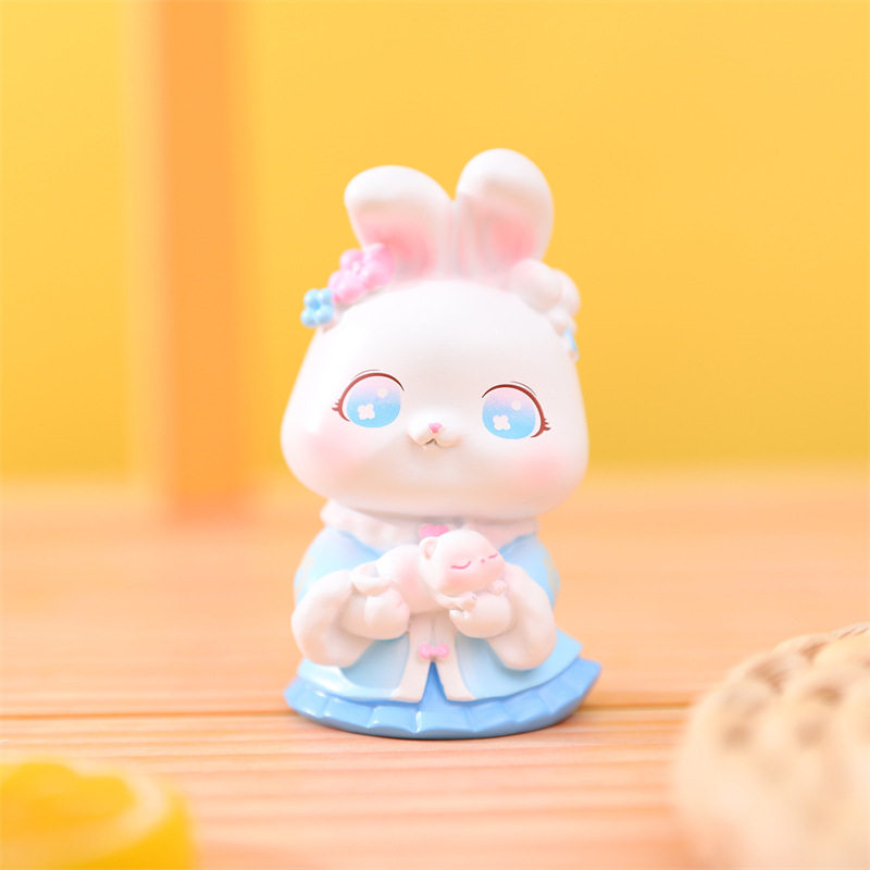 瑞兔吉祥盲盒2022网红国潮手办古风小兔子玩偶潮玩盲盒