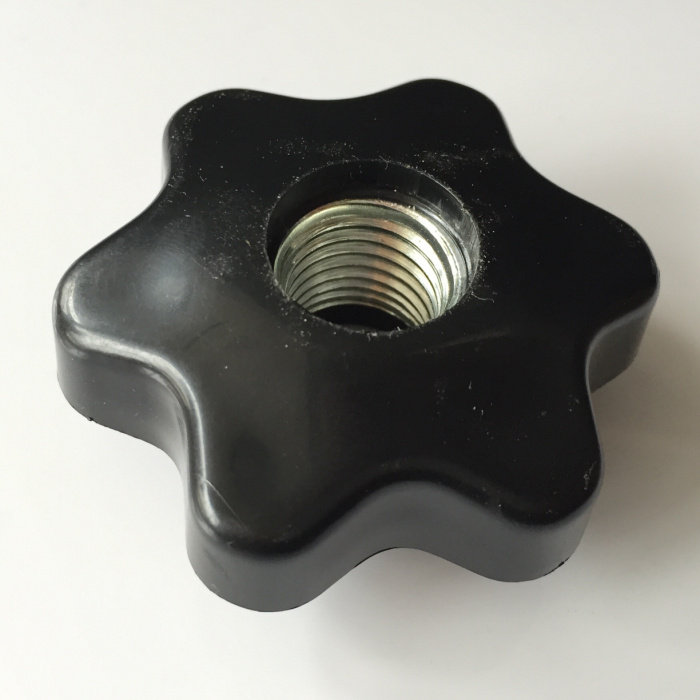 塑料手柄六角梅花星型调节手拧穿孔国标通孔螺母