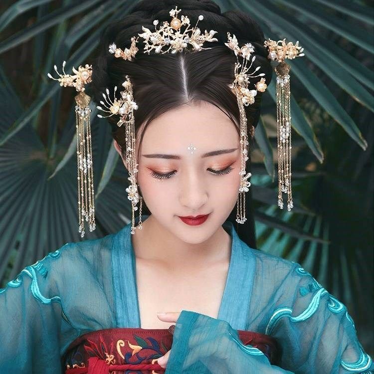 汉服发冠女古风凤冠头饰全套古装古代发饰仙气发饰