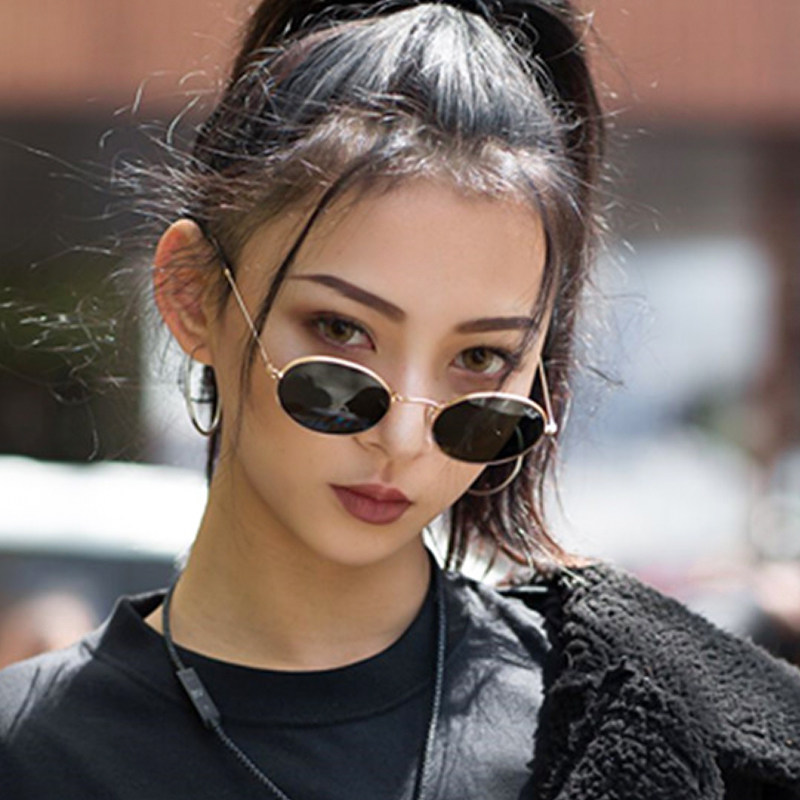 青陌明星款凡凡同款小框墨镜中国有嘻哈椭圆形太子镜小脸眼镜潮