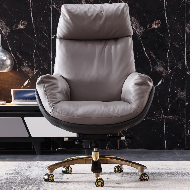 老板真皮家用家用电脑电脑椅舒适办公办公椅椅子高端电脑椅