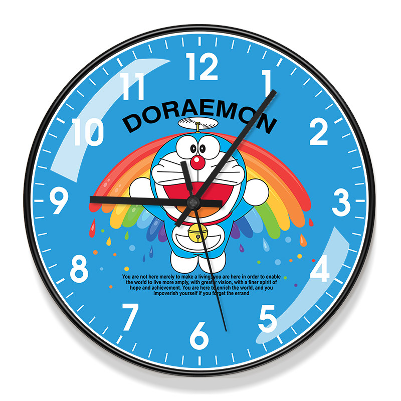 哆啦挂表叮当猫挂钟男孩卡通可爱静音时钟儿童挂钟