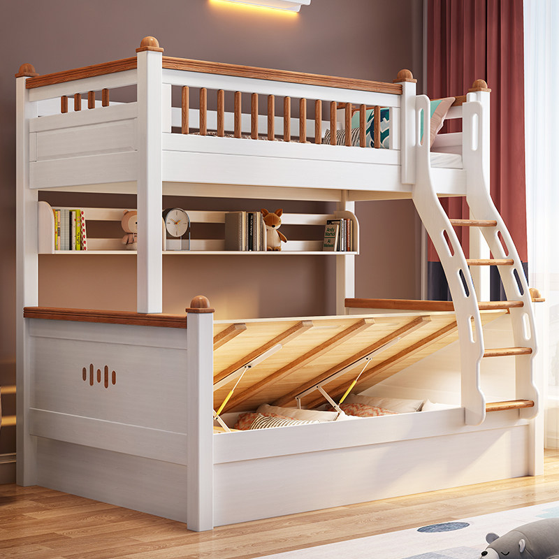 全实木上下铺组合檀木儿童高低床小户型母床高低