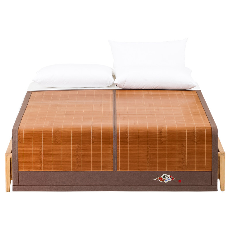 远梦红豆杉御香养身正品竹青碳化工艺双面折叠凉席