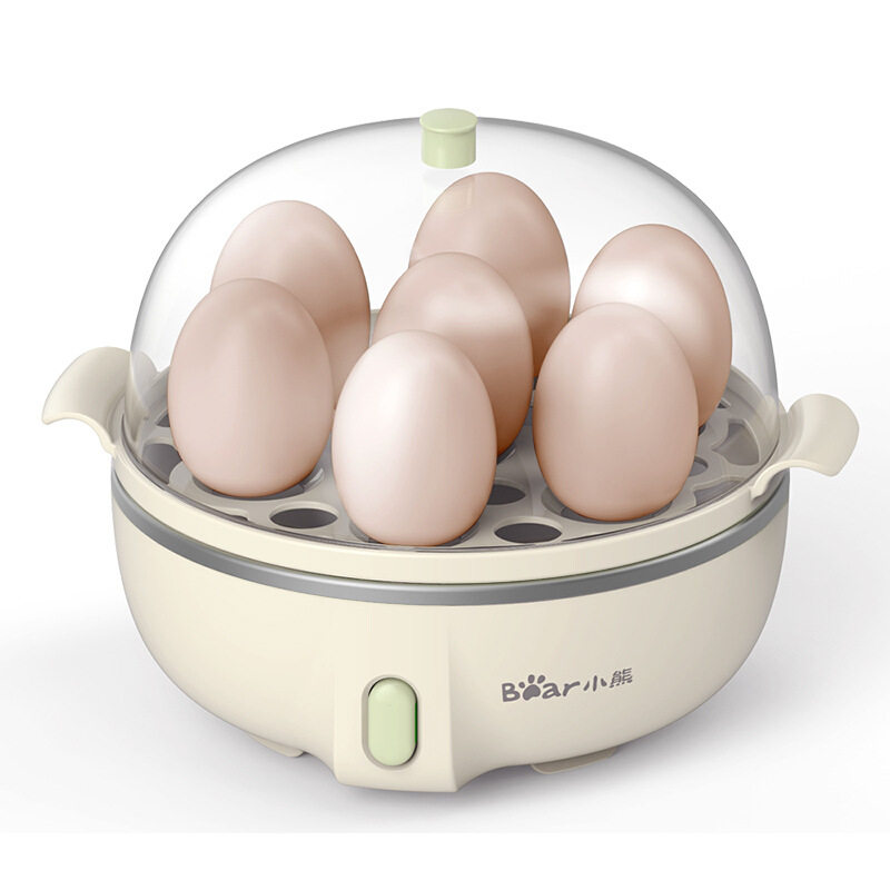小熊多功能蒸煮蛋羹迷你蒸蛋器自动断电家用不锈钢双层透明早餐机