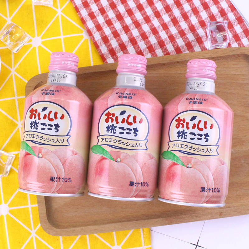 3瓶装包邮 日本进口卡昵诗白桃汁水蜜桃果汁白桃果味饮料