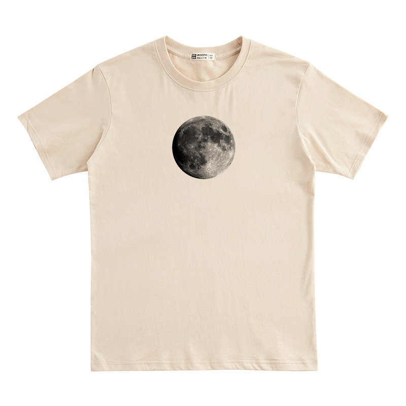 登月周年纪念航空月球themoon月亮图案印花短袖t恤