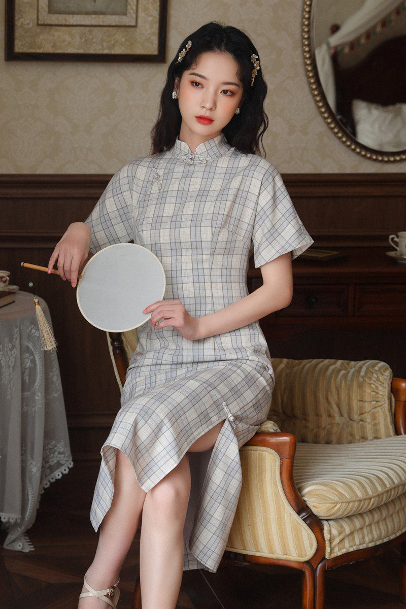 春夏中式民国国风改良旗袍日常可穿复古长款旗袍