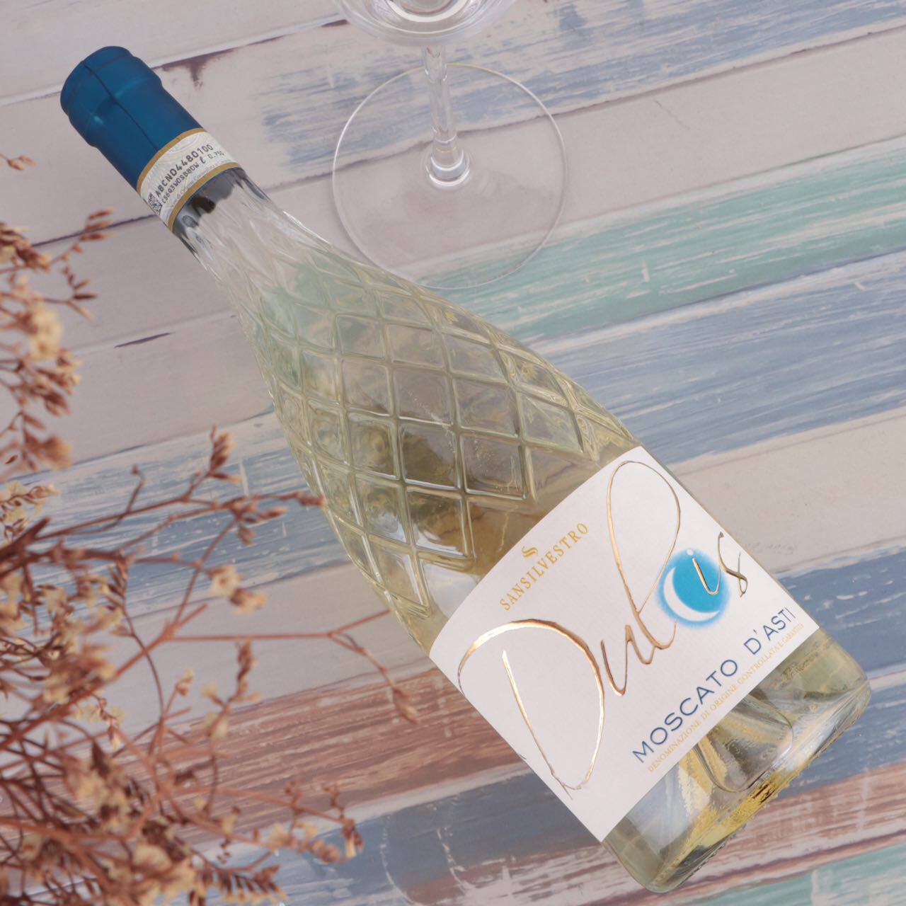 意大利进口甜蜜dulcis莫斯卡托甜白起泡docg微醺干白静态葡萄酒