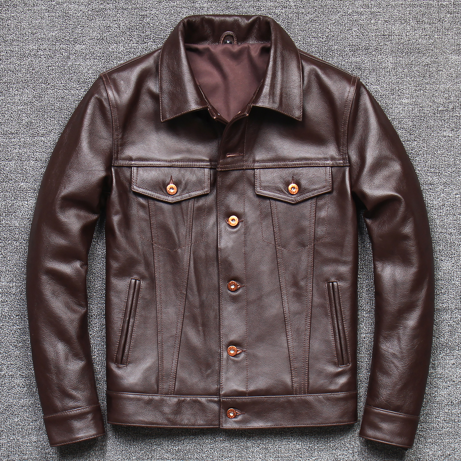 特价真皮皮衣翻领短款头层牛皮休闲机车皮夹克皮衣