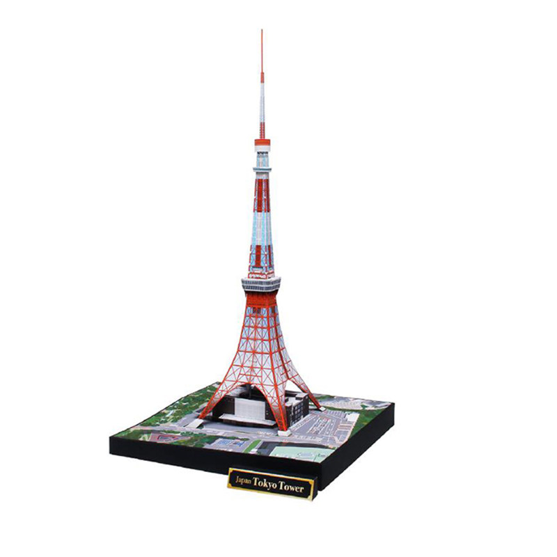 日本东京京塔著名景点建筑模型3d立体其他类型纸模