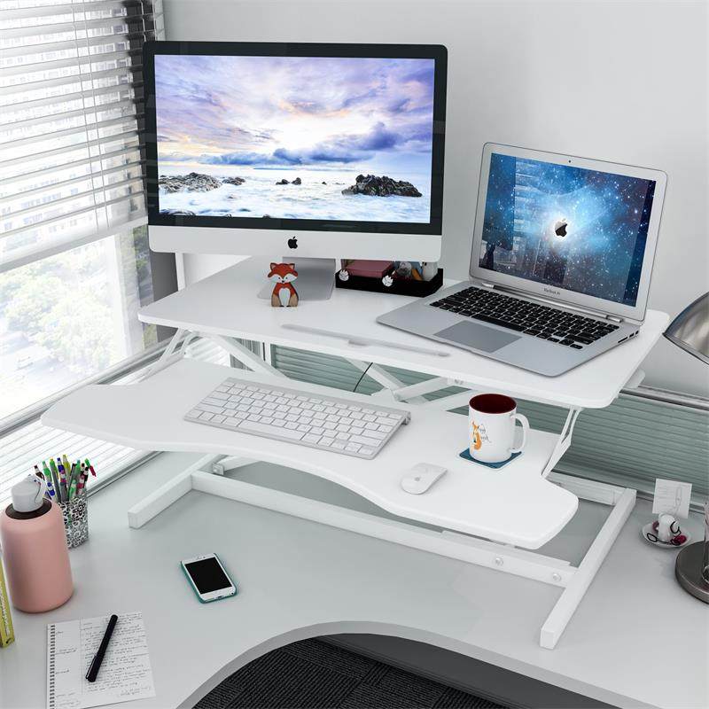 站立立式升降桌上面板站着办公工作台办公室台式电脑桌