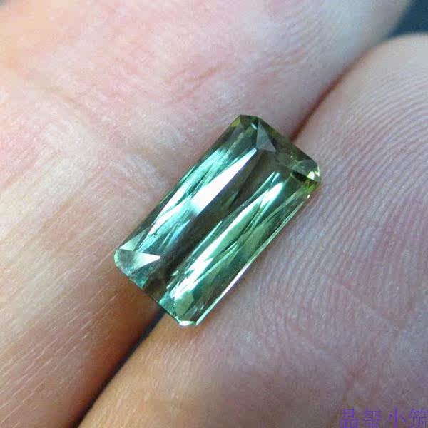 纯天然明亮青绿色碧玺彩色宝石裸石男女戒指戒面1.53克拉视频包邮