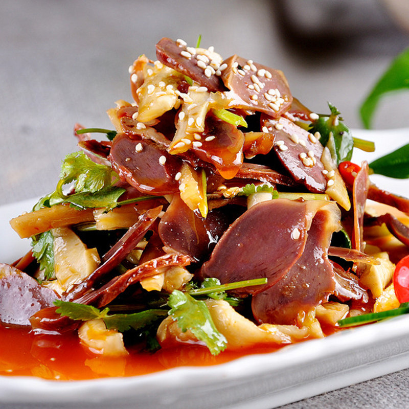 麻辣鸭胗鸭肫凉菜开袋即食凉拌拌菜酒店饭店凉菜