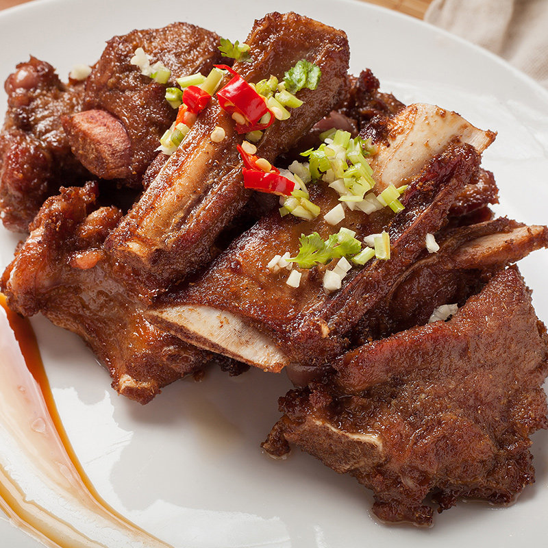 牯佬仔牛牛排400g腌制牛仔小排骨酒店特色半成品生牛肉
