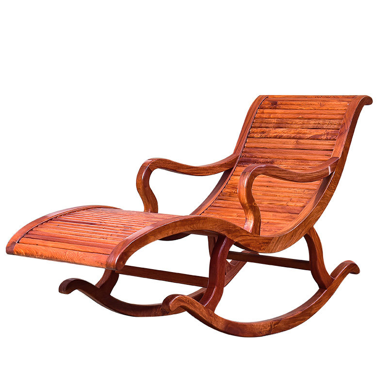 红木摇椅躺椅大人家用缅甸花梨中式懒人沙发摇椅