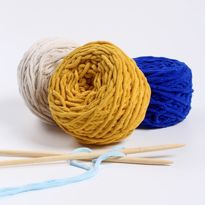 冰条线毛线团手工编织围巾diy粗球男友钩勾毛线