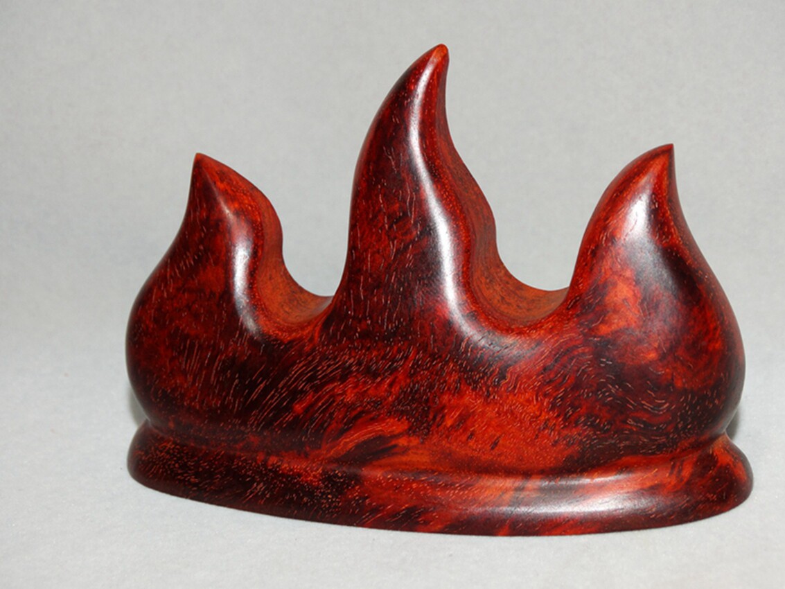 印度小叶紫檀笔山笔搁摆件复古笔架实木文房笔搁