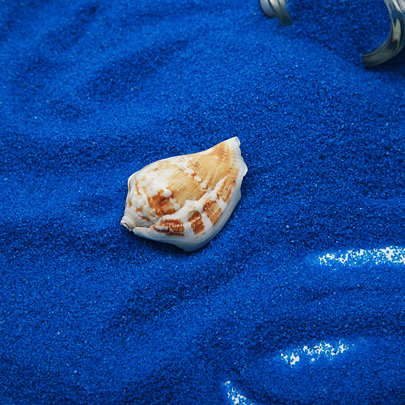 500克深蓝色细沙沙子奠基彩砂diy造景装饰沙灭细沙