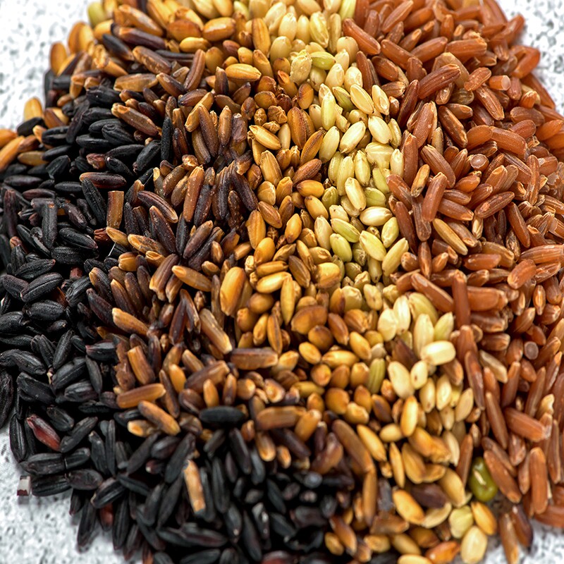 陕西汉中洋县五彩米五彩稻米黑紫绿红黄香米5种组合礼盒装2kg包邮