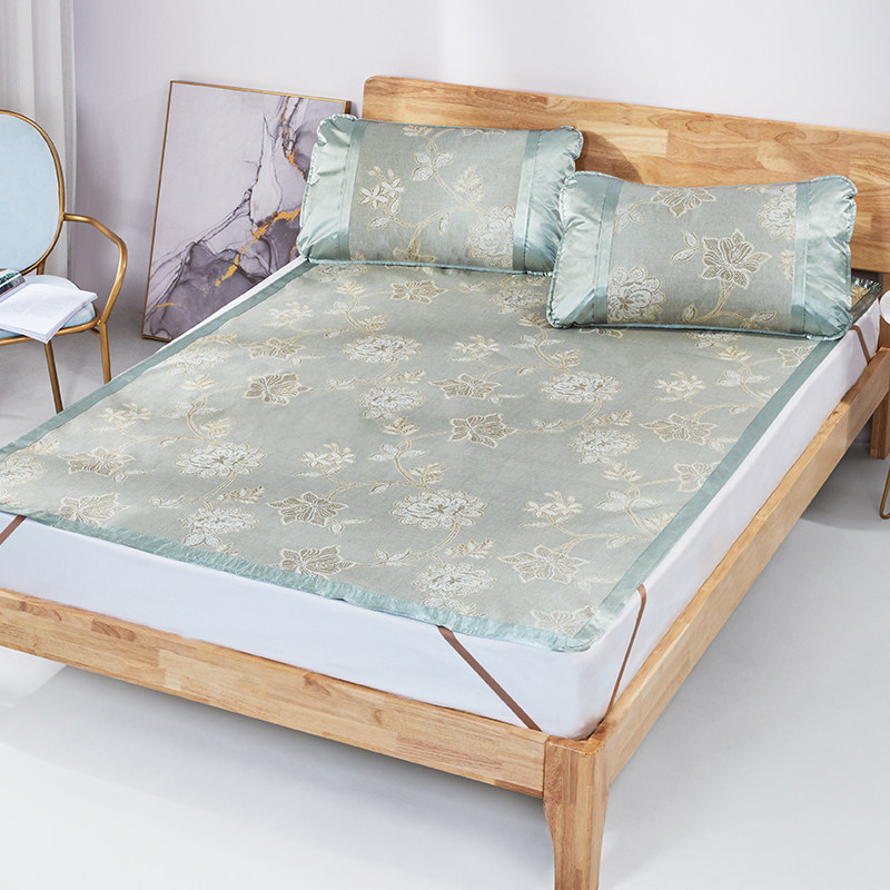 罗莱家纺床上用品夏季空调凉席席子单双人床冰丝席三件套百亿补贴