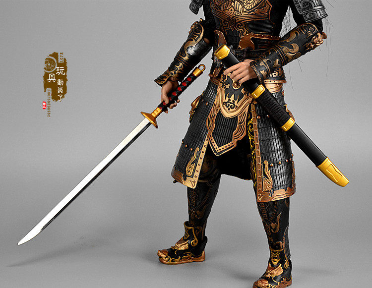 1:6兵器武器模型绣春刀乌精刀武将佩刀虎头刀12寸兵人偶玩具配件