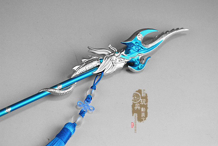 微缩兵器天策五虎碎魂五钩神飞枪长枪合金武器游戏