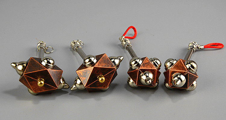 古代兵器武器模型八棱四凸狮头雷公双锤震天兵人专区