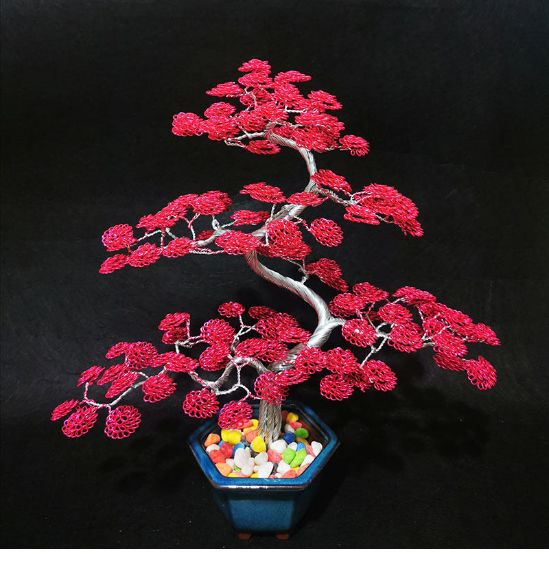 铝线手工艺品客厅室内室内装饰装饰品盆景造型摆件假花摆件