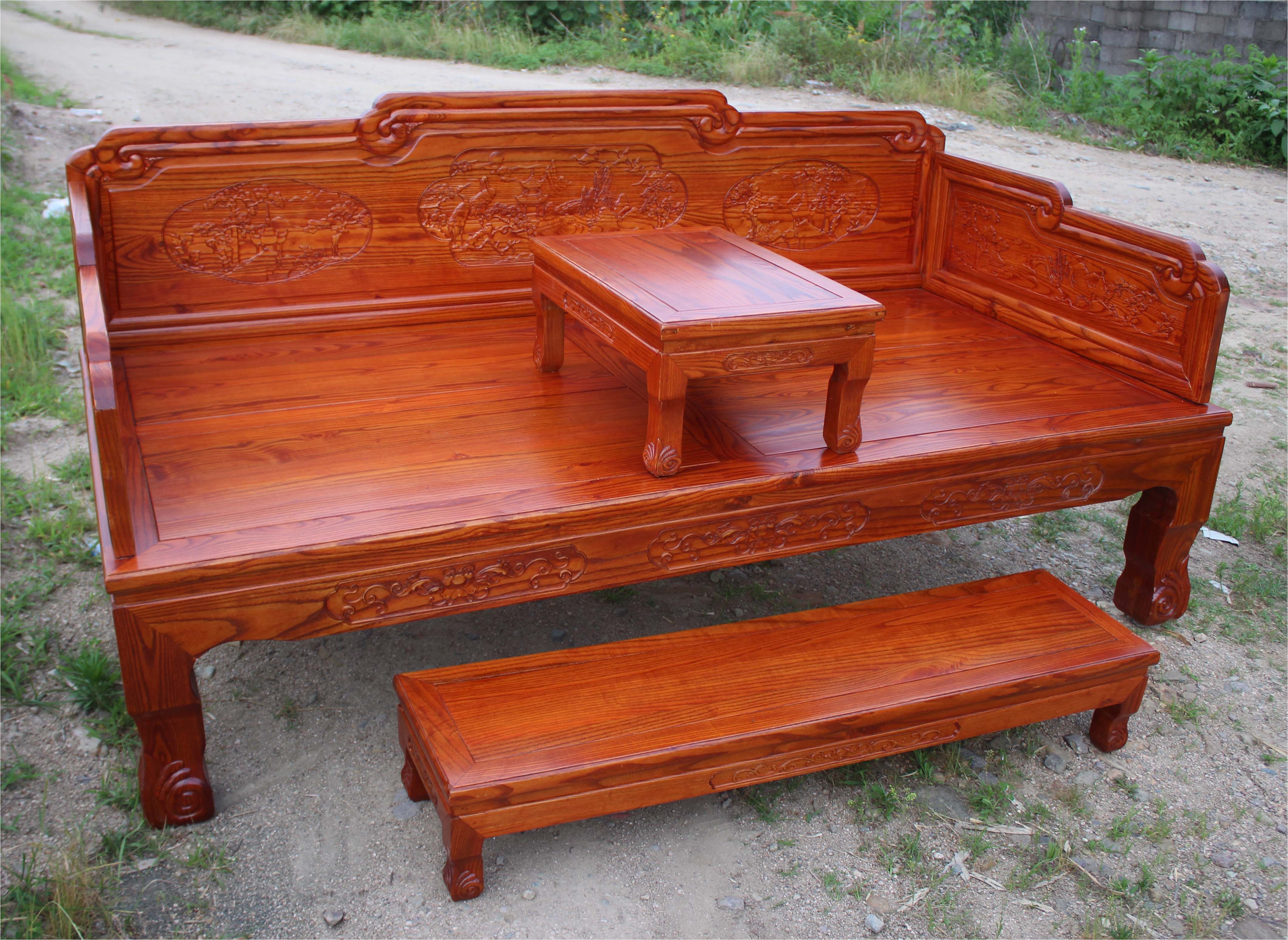 实木罗汉床新中式客厅木头沙发塌小户型现代简约罗汉床