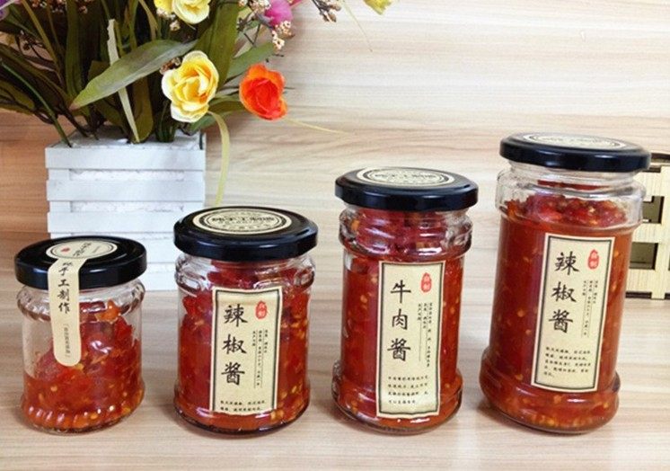 包邮酱菜瓶酱料玻璃瓶密封瓶储物罐子老干妈瓶新款四方辣椒酱瓶子