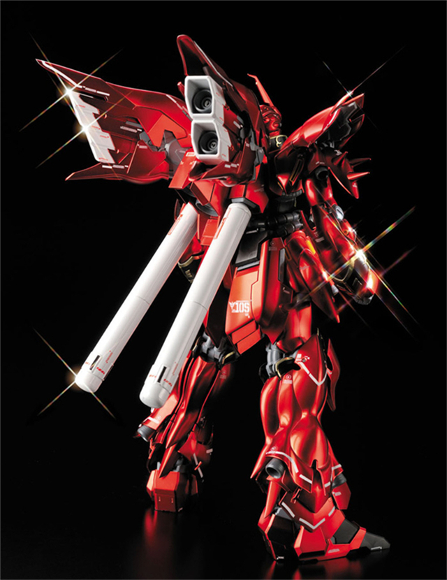 万代拼装高达模型 mg1:100 msn-06s sinanju 新安洲沙扎比电镀版