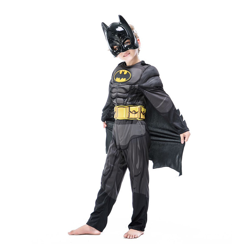 万圣节儿童服装男童dc蝙蝠侠cosplay角色扮演服饰表演衣服服饰