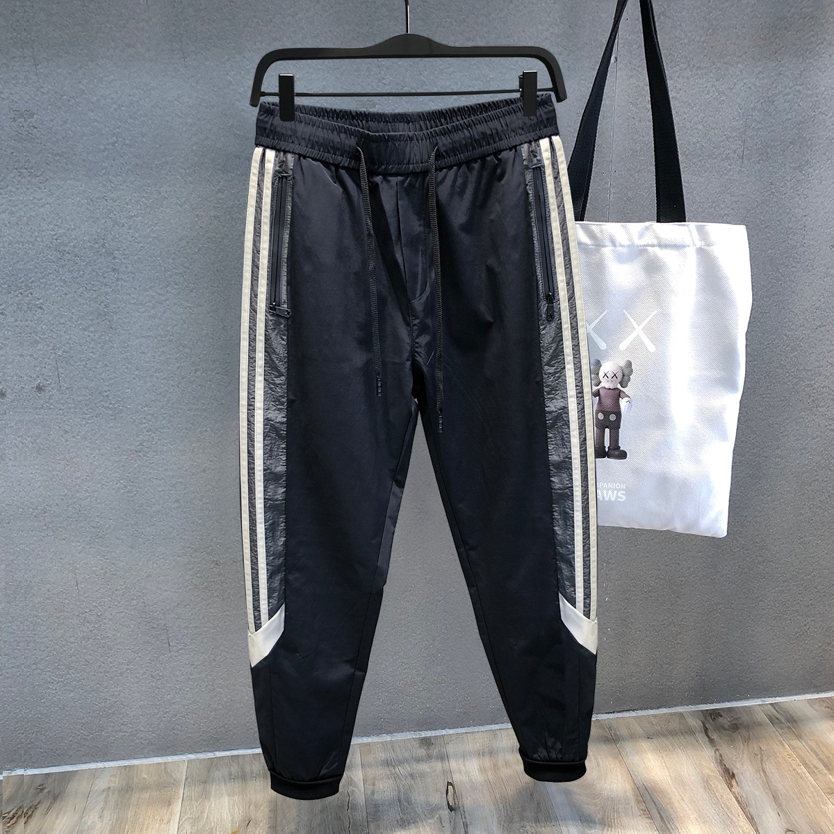 ins潮牌运动裤男宽松束脚裤男士休闲裤男生裤子哈伦长裤夏季薄款