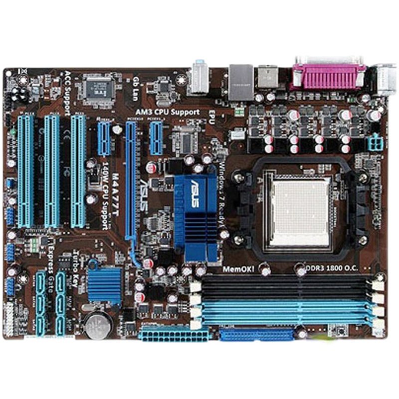 m4a77t主板华硕am3siddr3千兆网卡开核全固主板