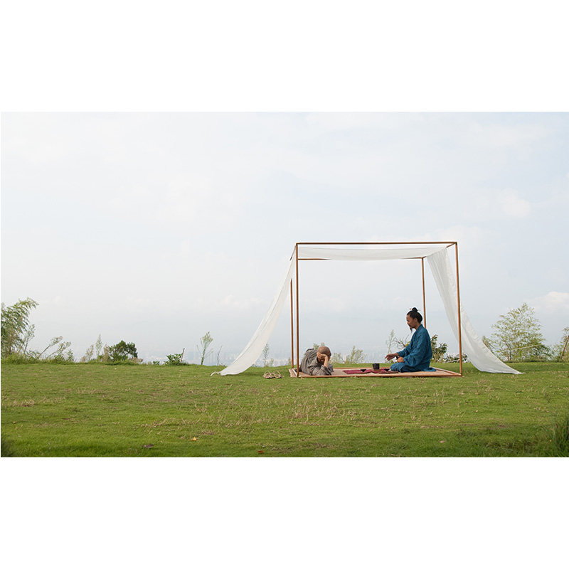 竹无界立方竹茶寮茶空间展示空间便携可拆装户外茶展示