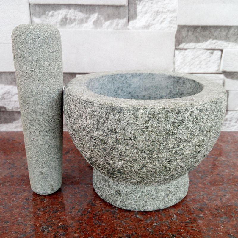 石臼青石仿古小石蒜臼子石捣蒜食物研磨老石剥蒜器